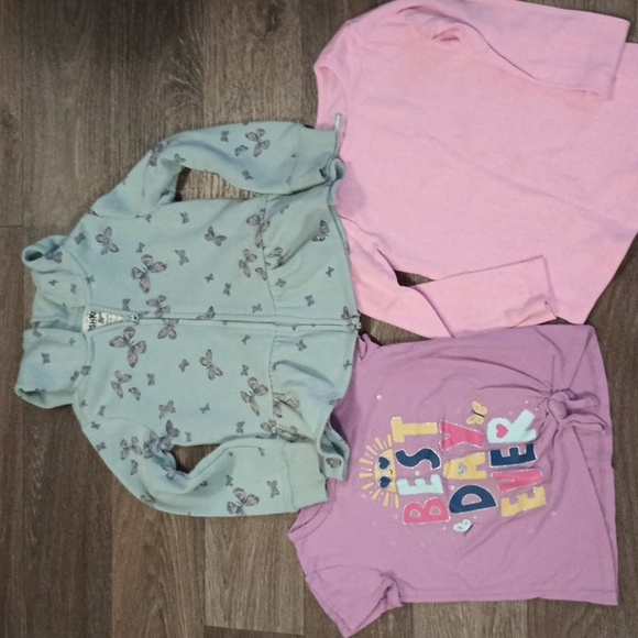 OshKosh B'gosh Other - 5/$20 3t zip up sweater with hood, short sleeve and a long sleeve shirt